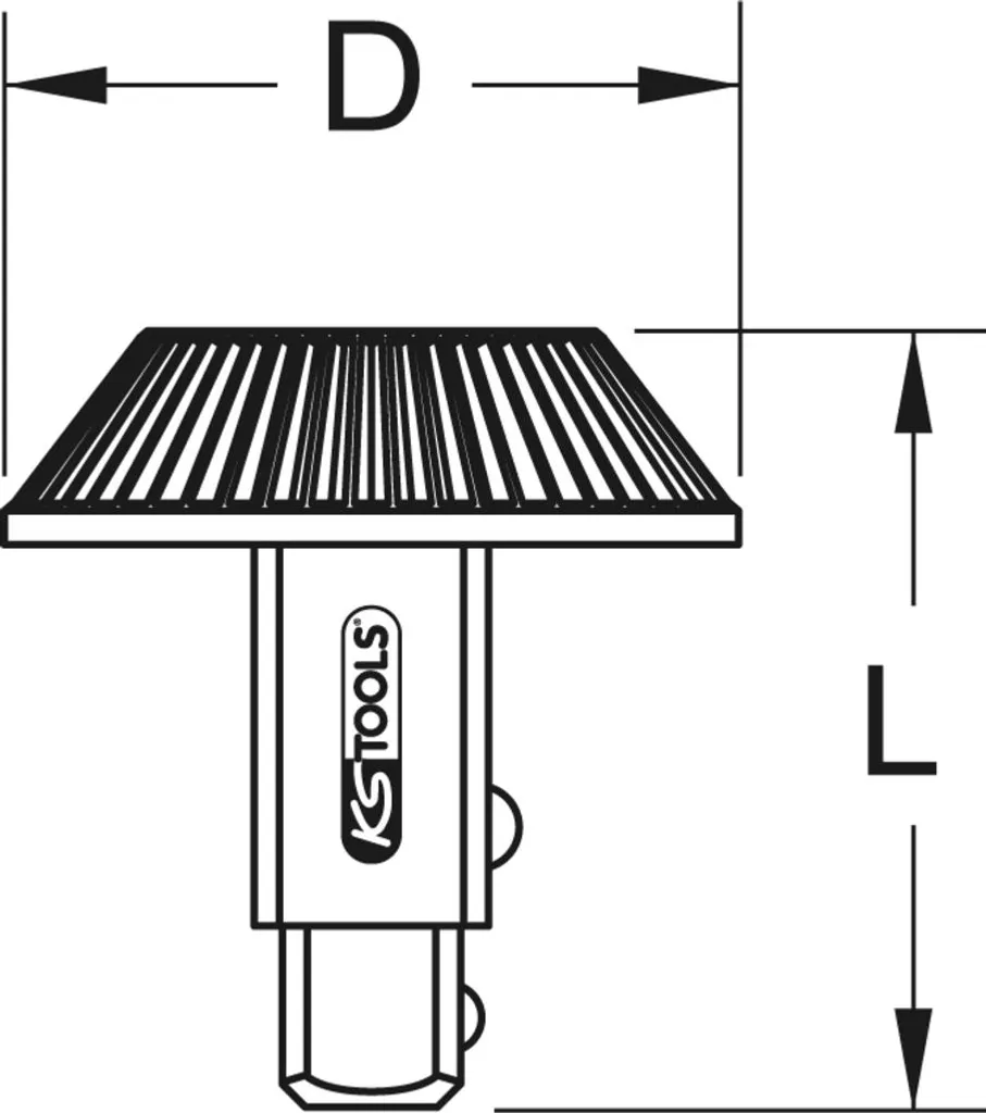 Carré d'emboîtement 1" KS TOOLS avec bouton tournant de précision - 2
