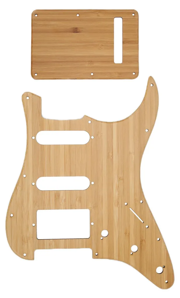 Plaque de protection bambou naturel ST GSSH05 - Pickguard résistant - 4