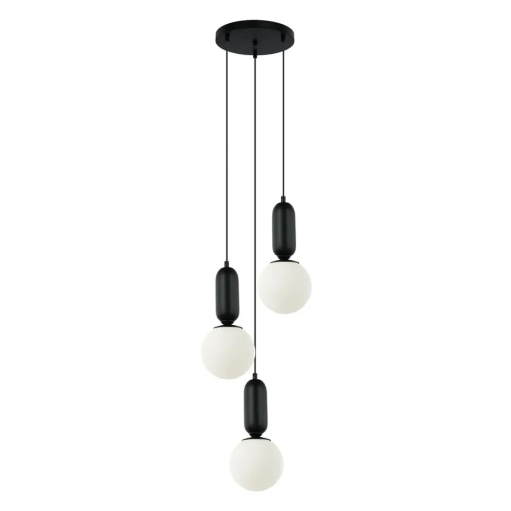 Italux ALDEVA PND-02340-3S-BK | Studio Luce Sospensione 3xE27