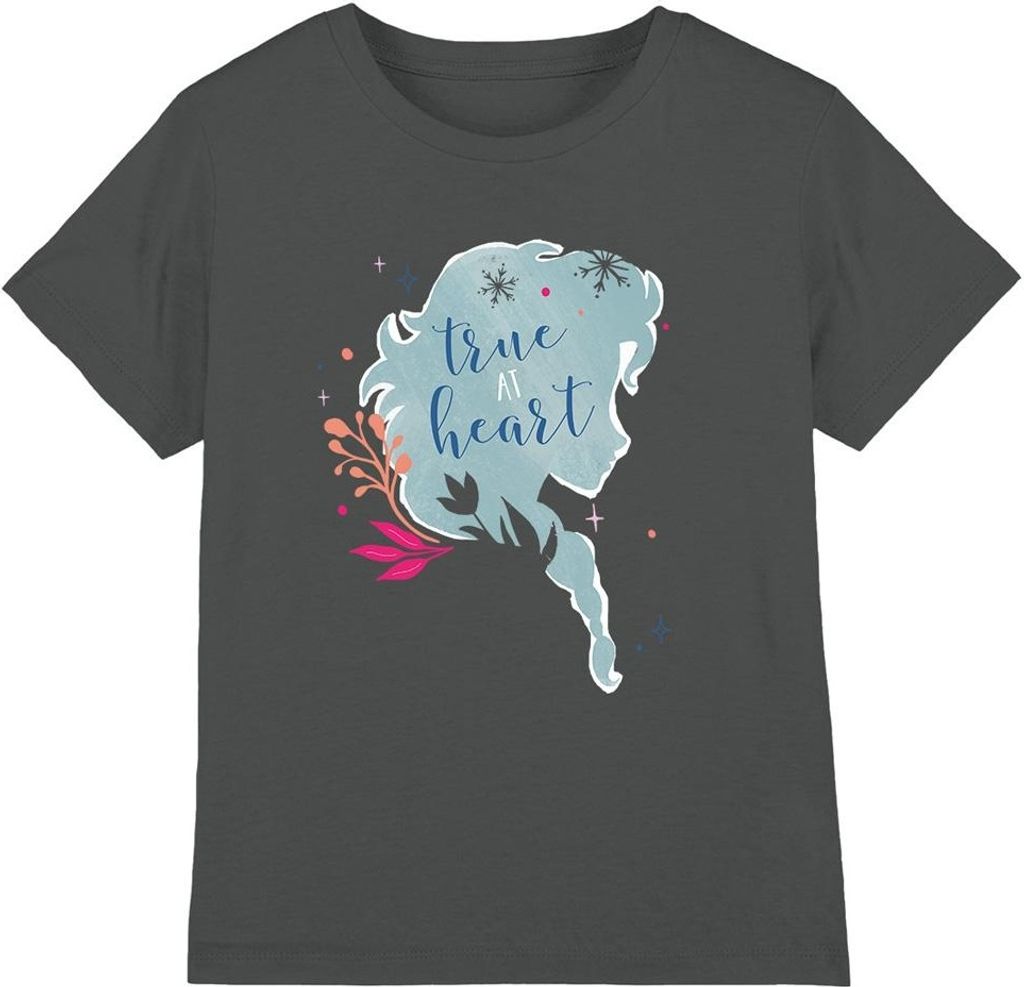 Frozen - "True At Heart" T-Shirt für Kinder TV4651 (104) (Holzkohle)
