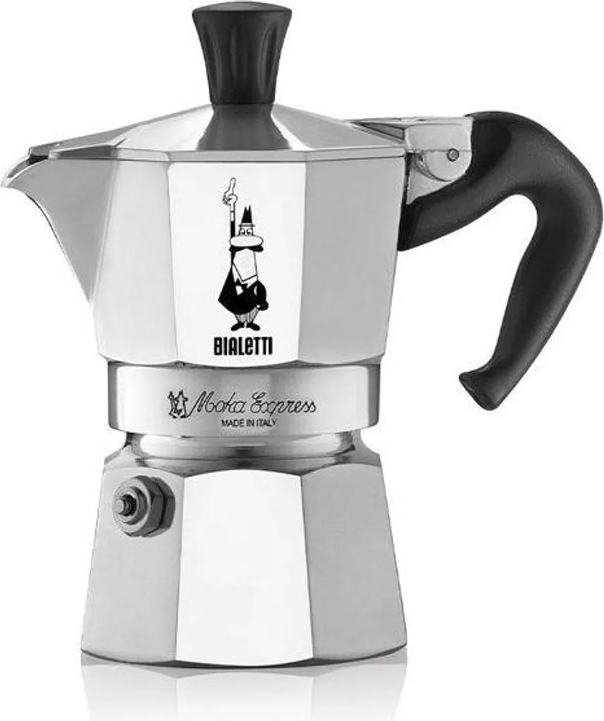 Caffettiera italiana Bialetti La Mokina, 1 tazza, 40 ml, acciaio inossidabile, tutti i tipi di fornelli tranne quelli a induzione