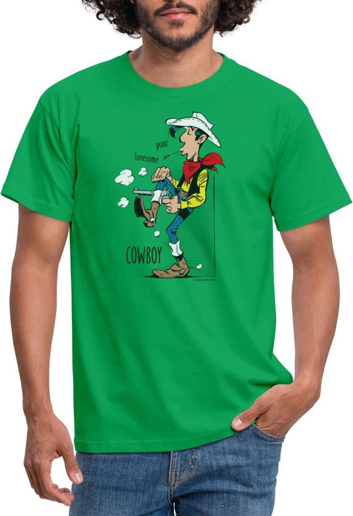 Spreadshirt Lucky Luke Poor Lonesome Cowboy Männer T-Shirt, 4XL, Kelly Green