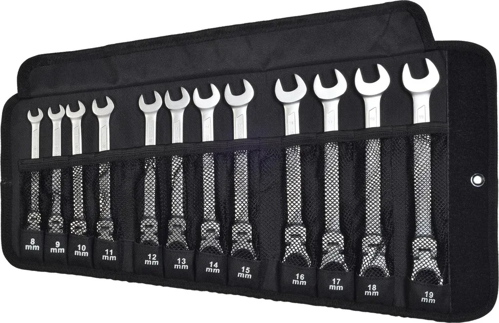 SW-Stahl 03530L Jeu de 12 Clés Mixtes à Cliquet 8-19mm avec Articulation