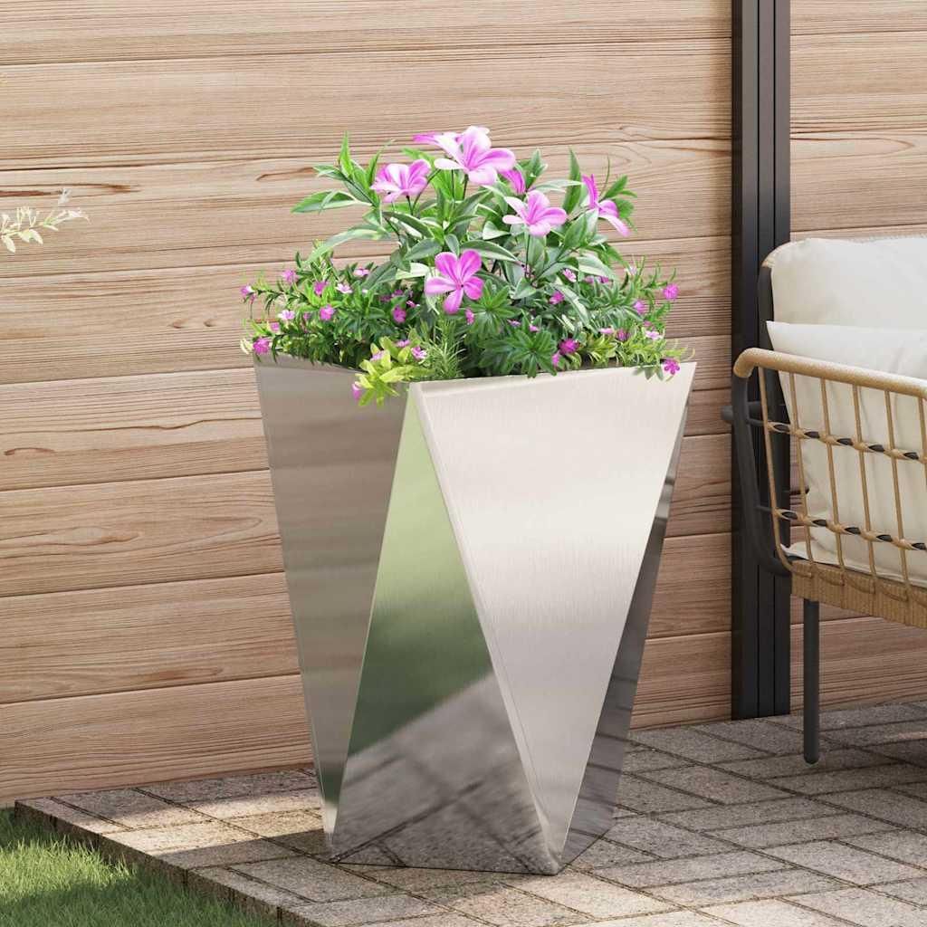 Maison Exclusive - Pflanzkübel Silber 50 x 50 x 75 cm Edelstahl