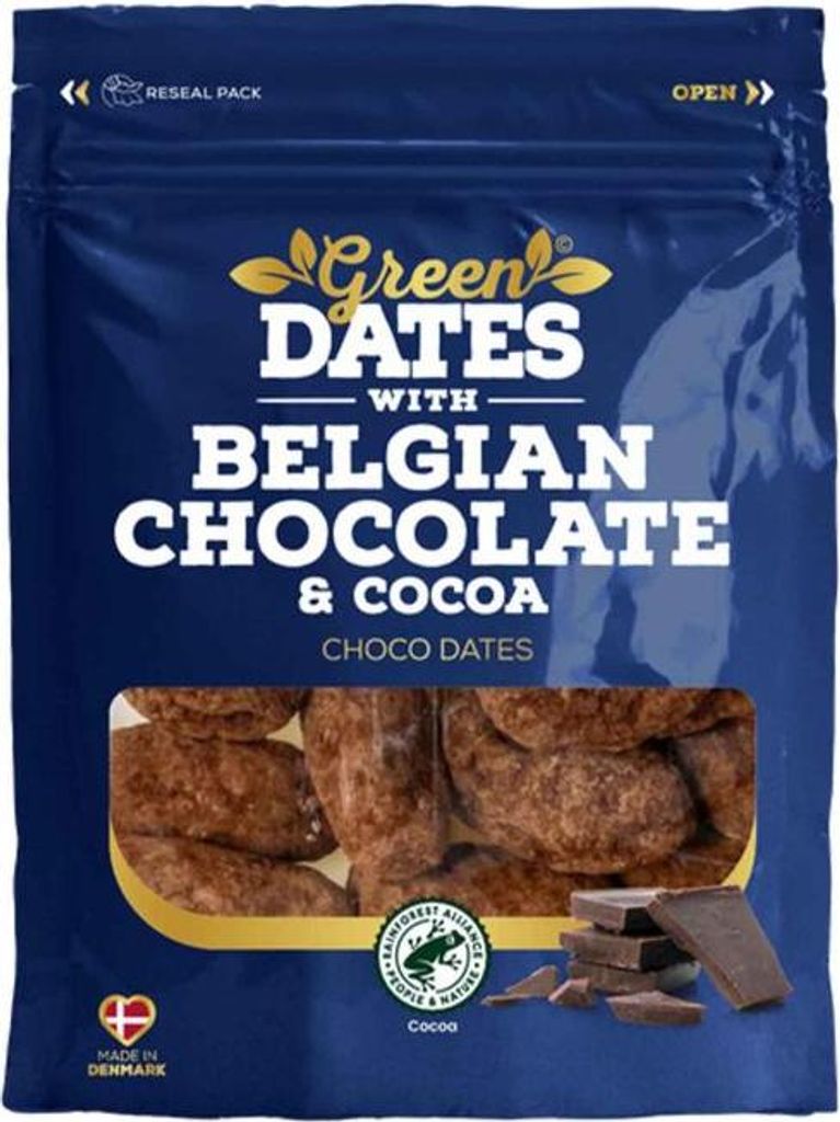 Green Dates Belgian Chocolate & Cocoa 120g Produktbild 