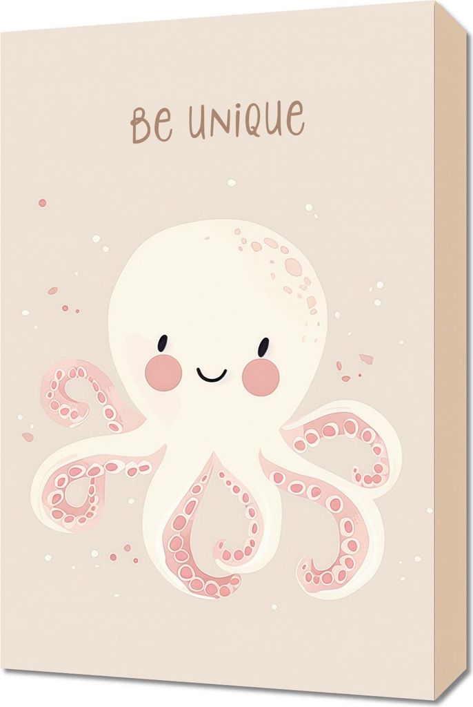 Bild 40x60cm Muster für Kinder, Mädchen und Jungen - Oktopus