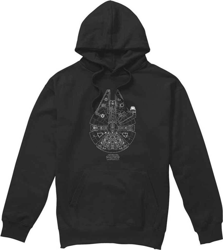 Star Wars - "Millenium Lines" Kapuzenpullover für Herren/Damen Uni TV28521 (XL) (Schwarz)