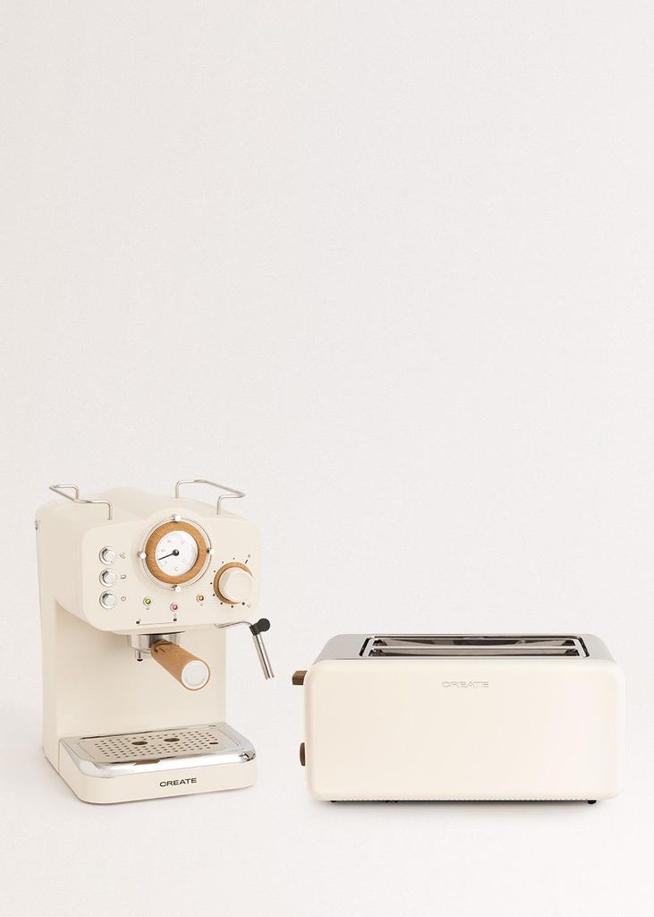 Pack TOAST RETRO Toaster + THERA RETRO Espresso-Maschine mit mattem Finish