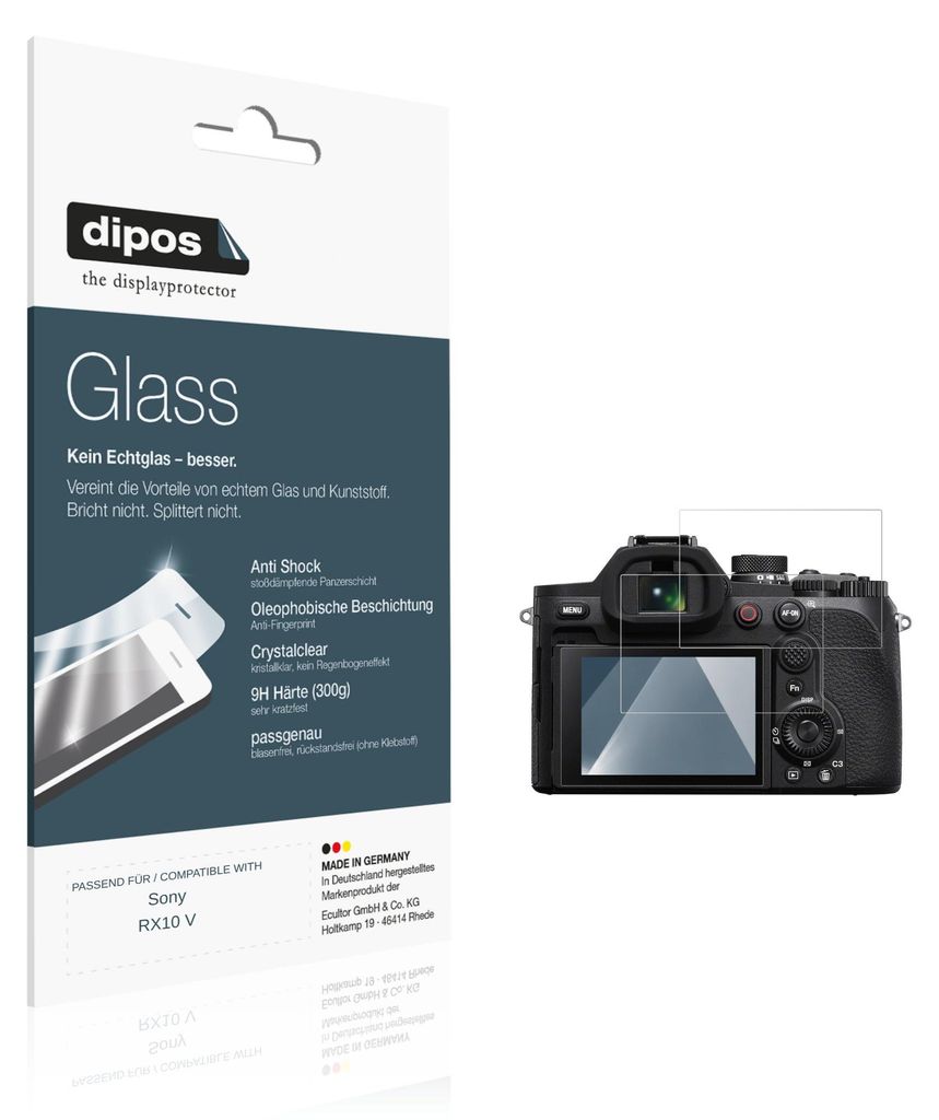 2x Protection écran pour Sony RX10 V Verre souple Film Image du produit 