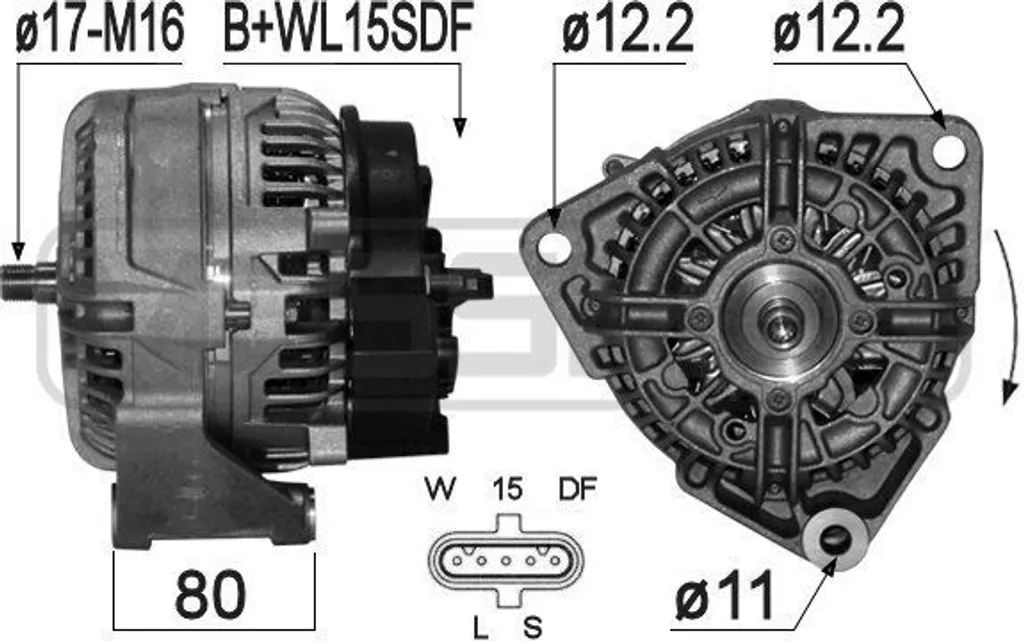 Alternateur 1516515R pour VW Transporter T4 - Qualité ERA 210630A OE
