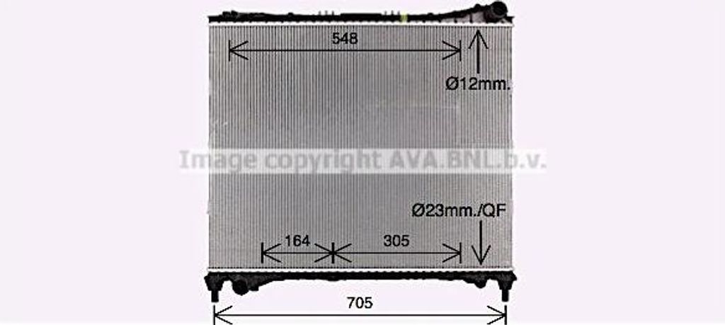 AVA AU2337 Motorkühler OE LR034553 kompatibel mit Range Rover