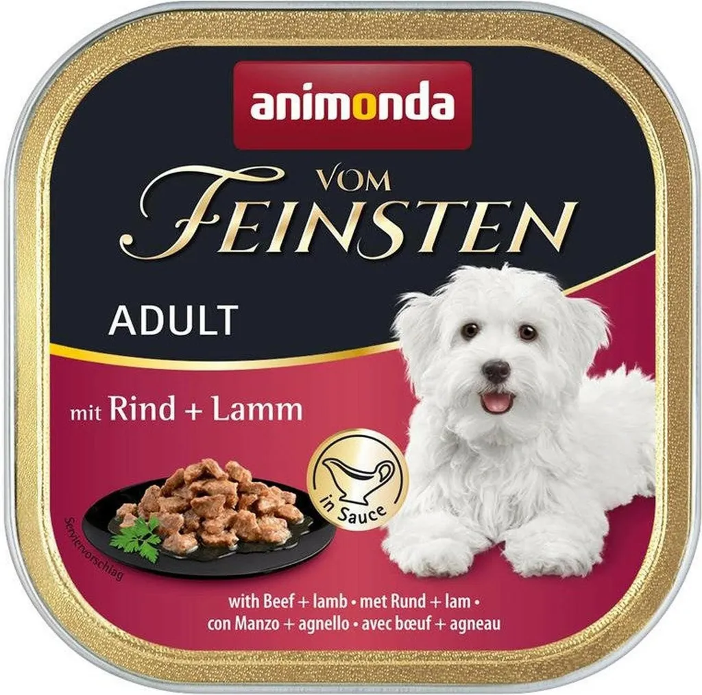 Pâtée pour Chat Adulte Animonda Vom Feinsten Bœuf Agneau Sauce 22x150g