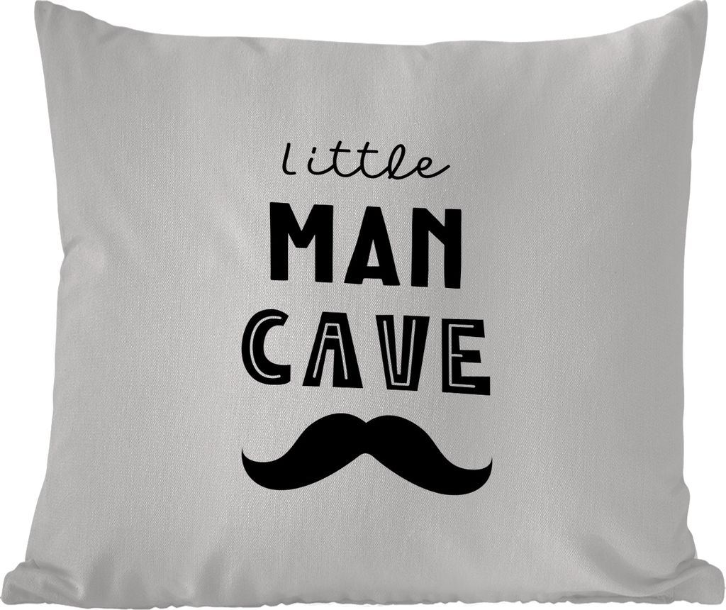 MuchoWow Outdoor Kissen - Zitate - Kleine Männerhöhle - Sprichwörter - Jungen - Kind - 60x60 cm - Wetterfest - Lounge Kissen - Dekoration - Sc...