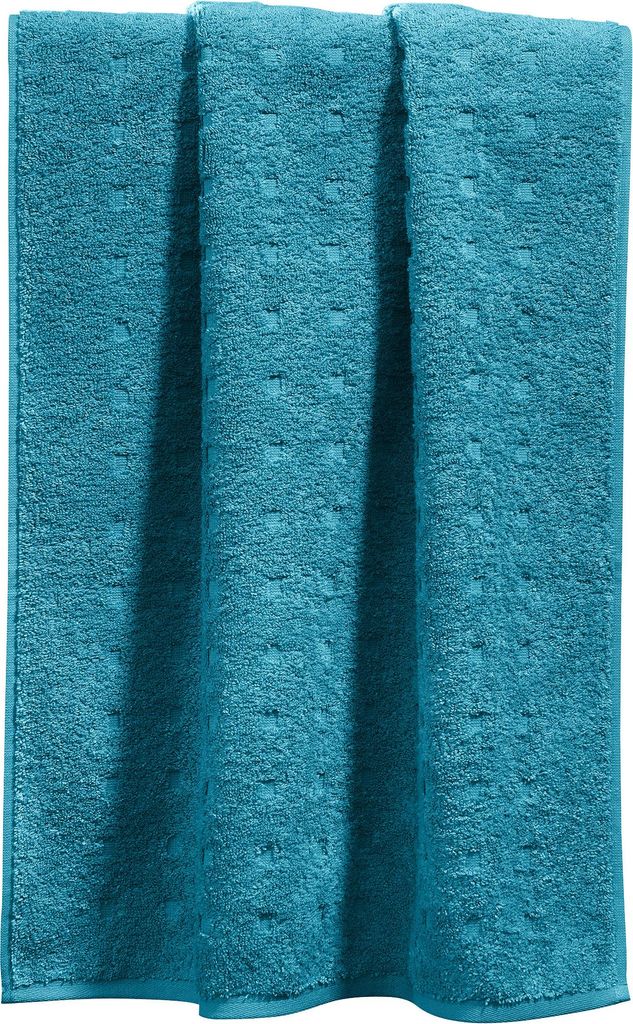 Möve Handtuch Quadretti" petrol 50x100 cm"