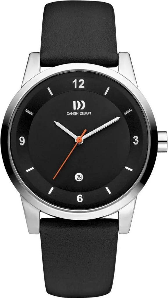 Danish Design montre Homme IQ13Q1084 - Boîtier Acier Inox et Cuir Noir