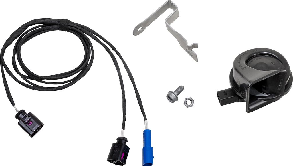 Original Kufatec Nachrüstsatz Doppelton Signalhorn Fanfare für VW Polo AW1