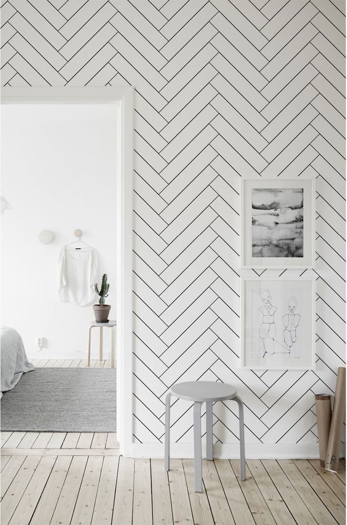 Coloray Fototapete 208x146 cm Latextapete Magicstick - Herringbone Minimalist