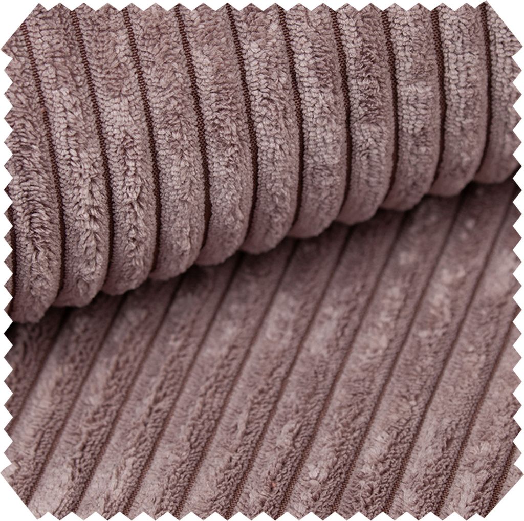 novely PORTO - Polsterstoff in Breitcord-Optik - Ultraweicher Möbelstoff - Pflegeleichte Meterware 1 lfm - Farbe: 27 Altrosa