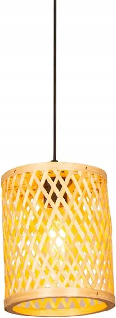 Suspension en bambou BOHO en rotin et bois style Loft naturel chic
