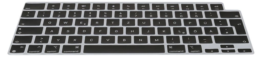 kwmobile Silikon Tastaturschutz für Apple Macbook Air 15 2023 M2 (A2941) - QWERTZ Keyboard Cover Abdeckung - Schwarz