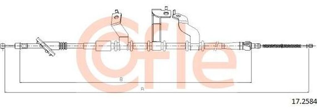 COFLE 17.2584 Seilzug, Handbremse OE 597702E500 kompatibel mit Tucson
