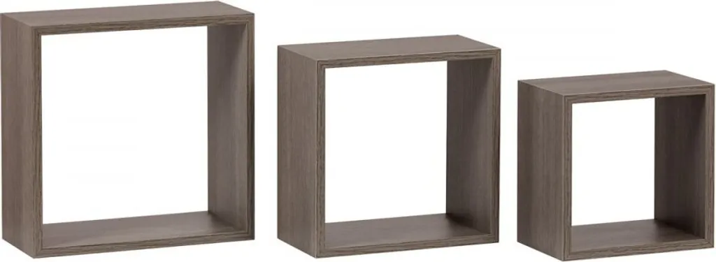 Lot de 3 tablettes murales blanc mat Autronic - Design sobre P-008 WT2