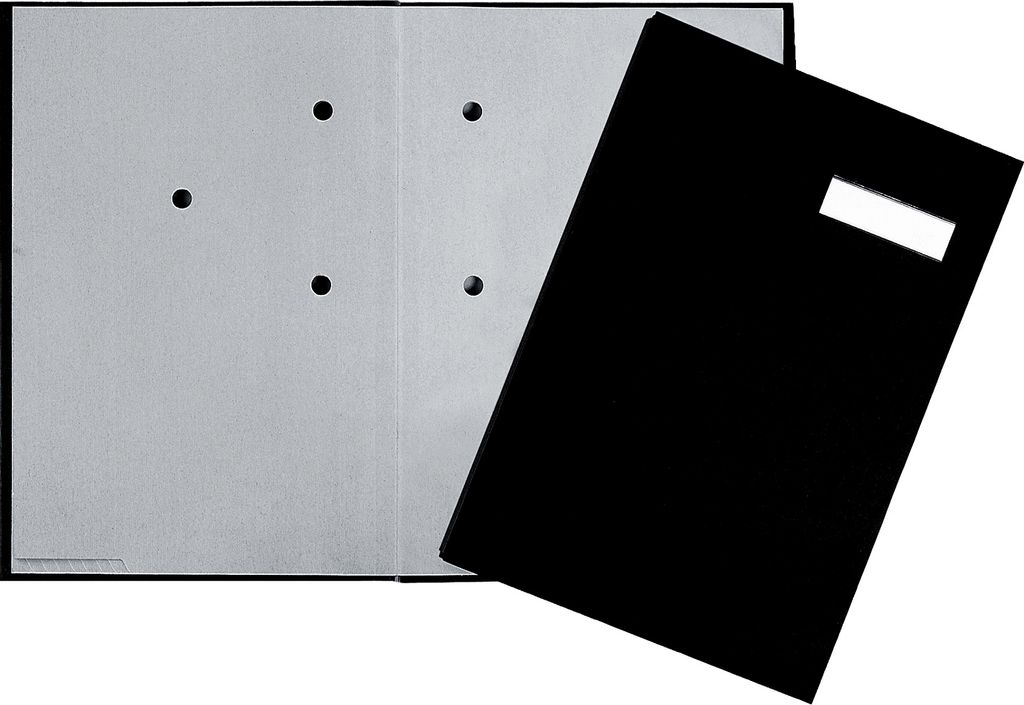 Unterschriftsmappe 20 Fächer Eco schwarz Packung mit 10 Stück