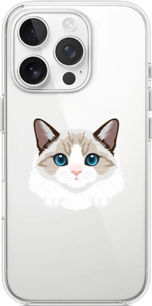 Custodia iPhone 13 Pro Max Gatto Birmano: Silicone Trasparente Morbido