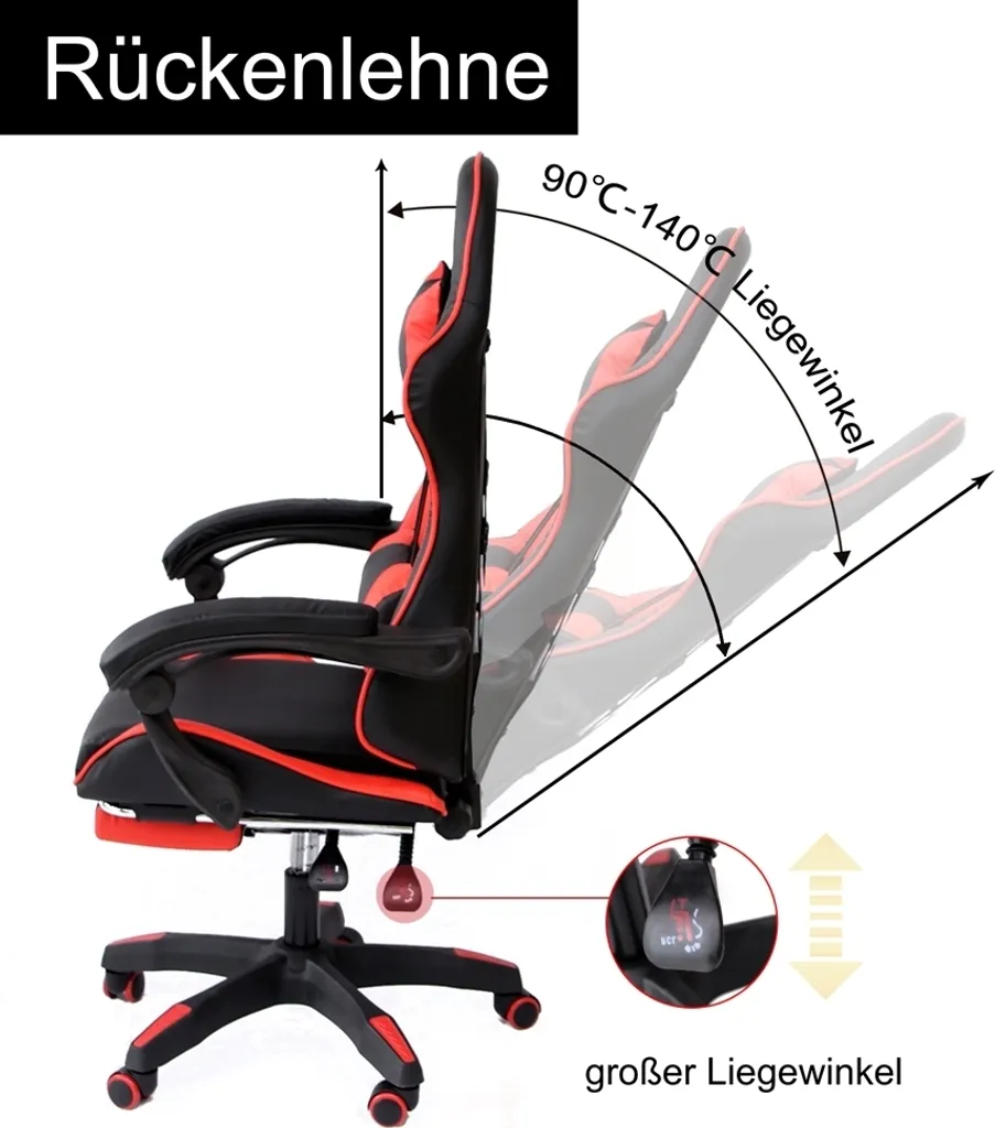 Poltrona da Ufficio 150 KG: Sedia Computer Professionale Girevole - 4