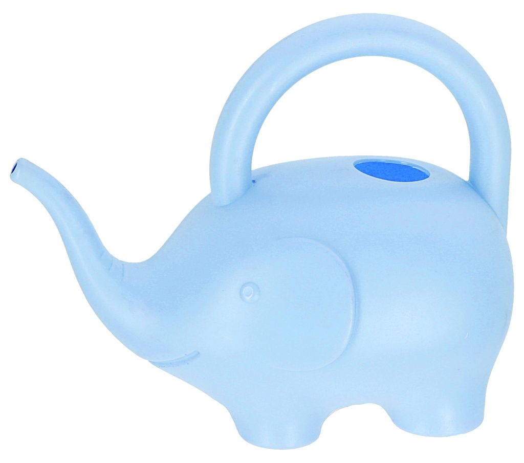 Gießkanne Elefant Kunststoff hellblau 24x20x12cm 1,5 Liter Produktbild 