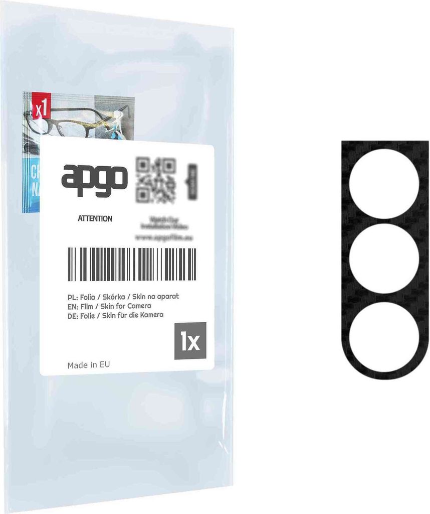 apgo Objektivschutz-Folie, Kameraschutz kompatibel mit Doogee BL1200 Pro, Carbon-Imitation, Rückseite Schutzfolie für Kamera-Insel, Hinten Folie,...