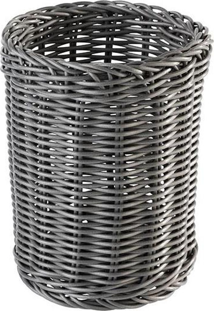 APS 40013 Besteckkorb ECONOMIC, Ø 12 cm, Höhe 15 cm, Polypropylen, anthrazit