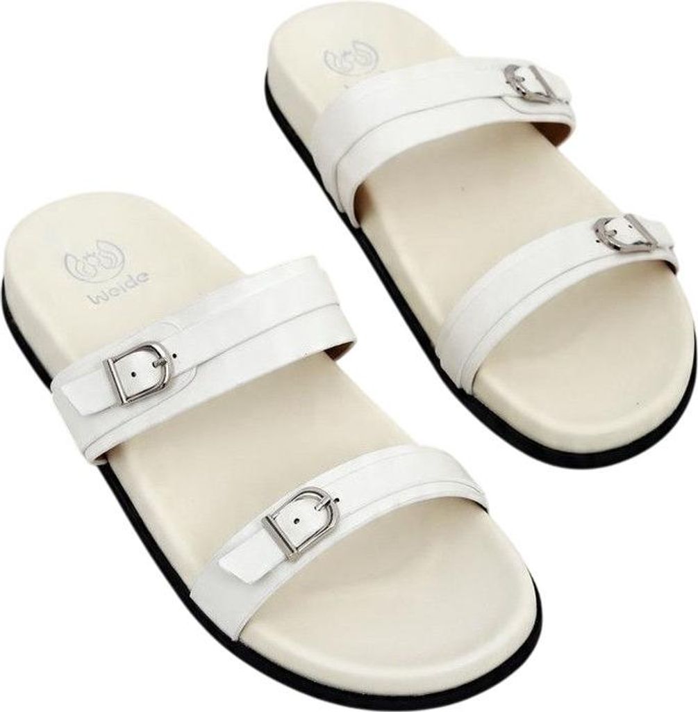 Damen Slipper Leichte Sandalen zum Garten Hausschuhe Rilevenn Weiß Gr.39