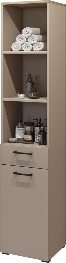 TRISS Hochschrank mit Wäschekorb – Kongo/Eiche
