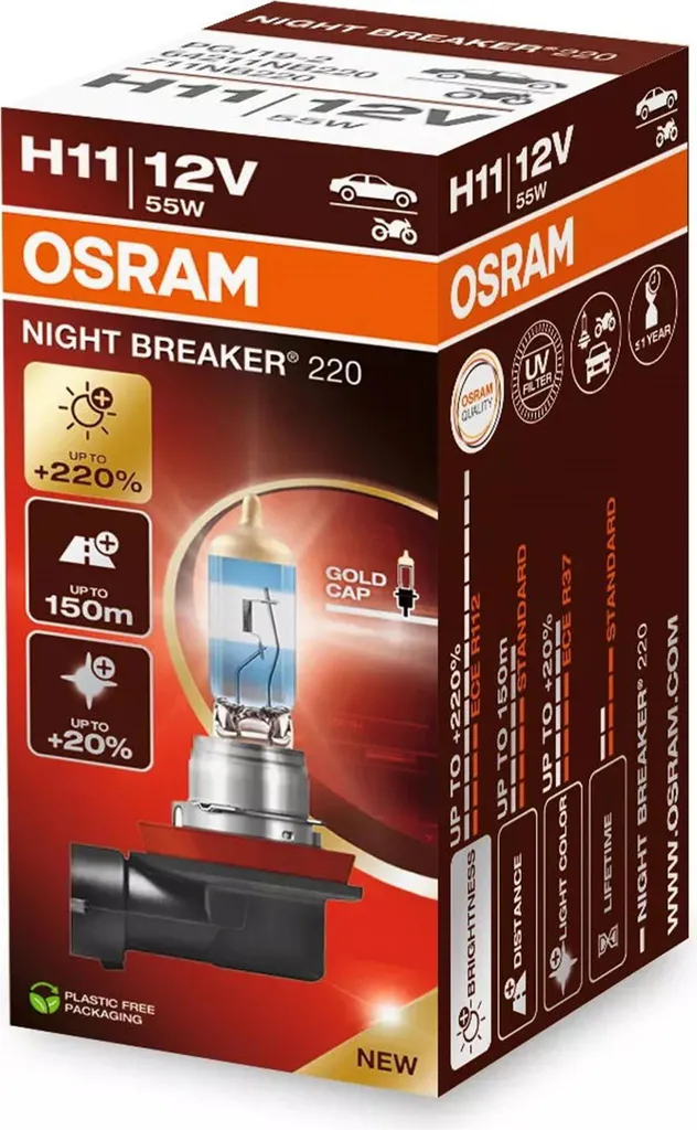 Fari H11 Potenti: OSRAM Night Breaker 220 | Luce Extra per la Tua Auto