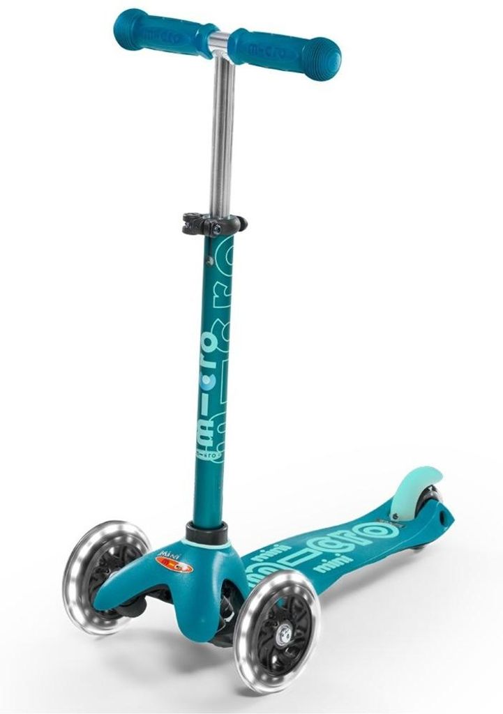 Micro Scooter mini Deluxe LED aqua - Gut Zdjęcie produktu 