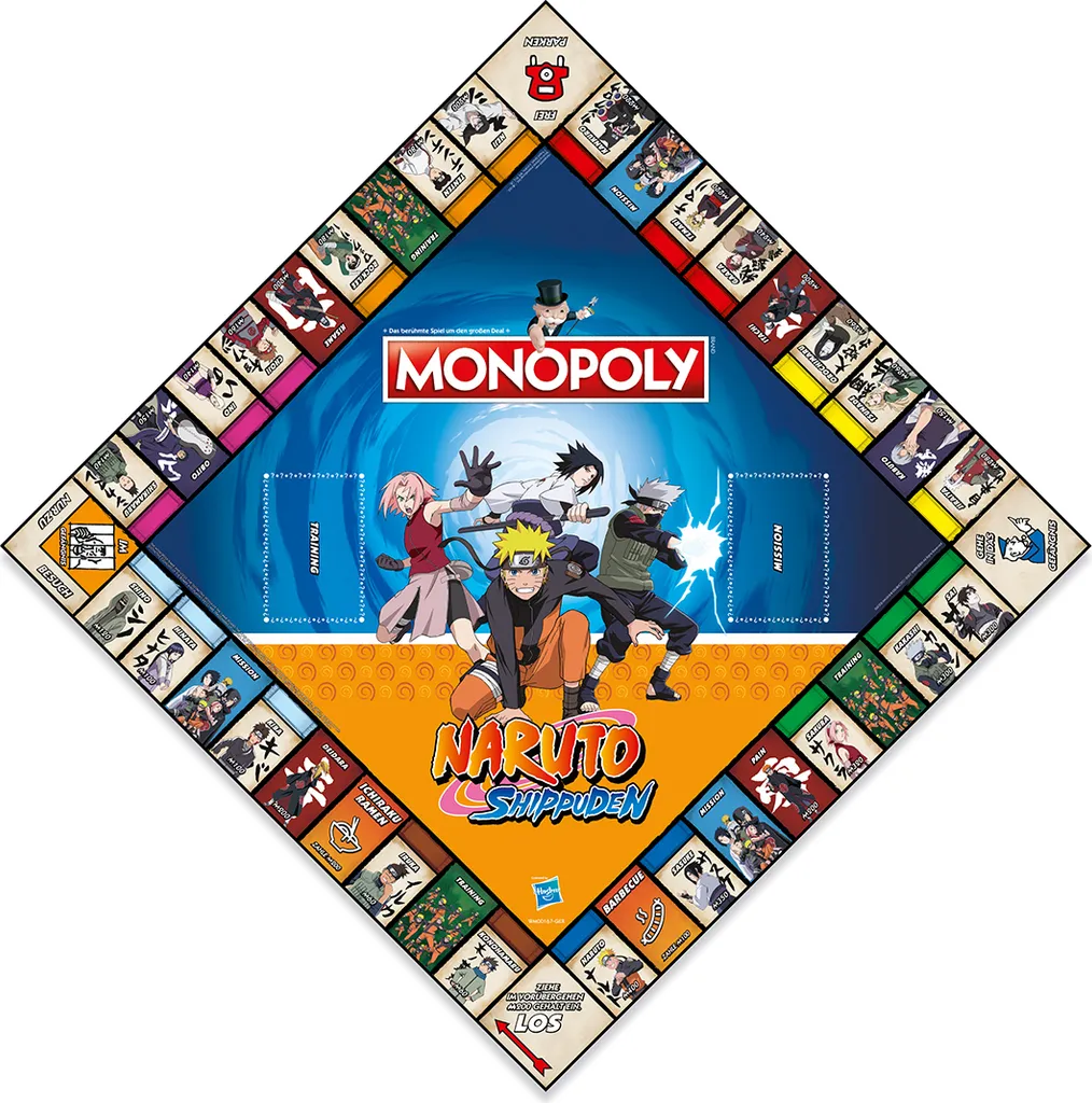 Monopoly Naruto avec Pions de Collection : Version Allemande Premium