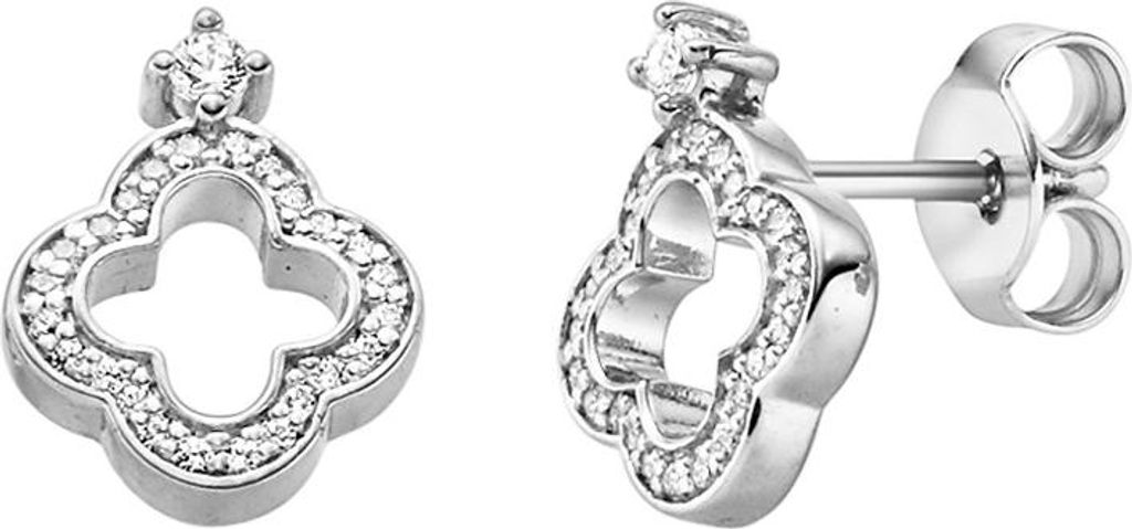 Viventy Ohrstecker 4-Eckigem Design Zirkonia Sterling-Silber 788854