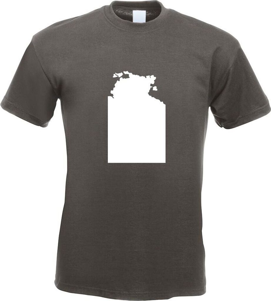 Kiwistar - T-Shirt - Graphit - Northern Territory Australien Motiv Bedruckt Funshirt Design Print - mit Motiv Bedruckt - Funshirt Design - Sport - ...