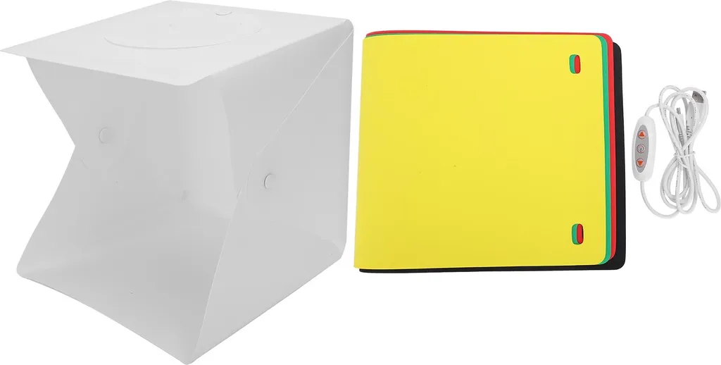 Light Box per Foto Smartphone: Studio LED 20cm con 6 Backdrops - 2