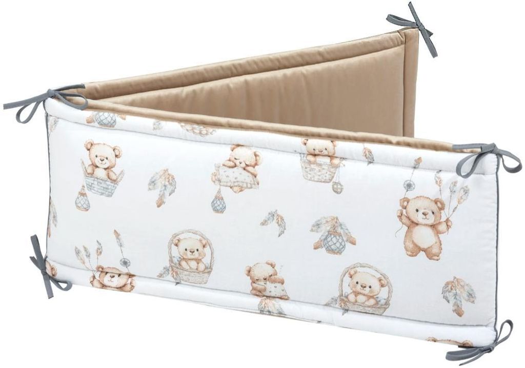 Boho Bears & Cappuccino Soft Velvet Bettumrandung