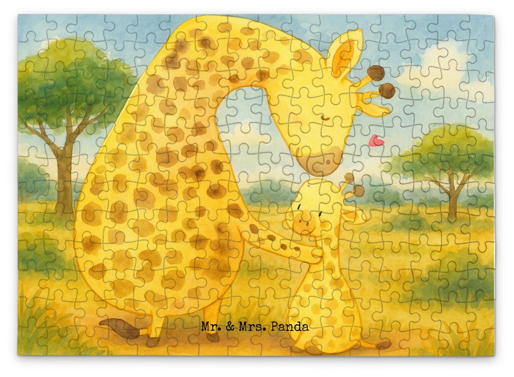 Mr. & Mrs. Panda Puzzle Giraffe Kind Design 192 Teile - Weiß - Geschenk, Mama, Tochter, Geduldspiel, Sohn, 500, Afrika, 2000, 1500, 1000, Mutter, ...