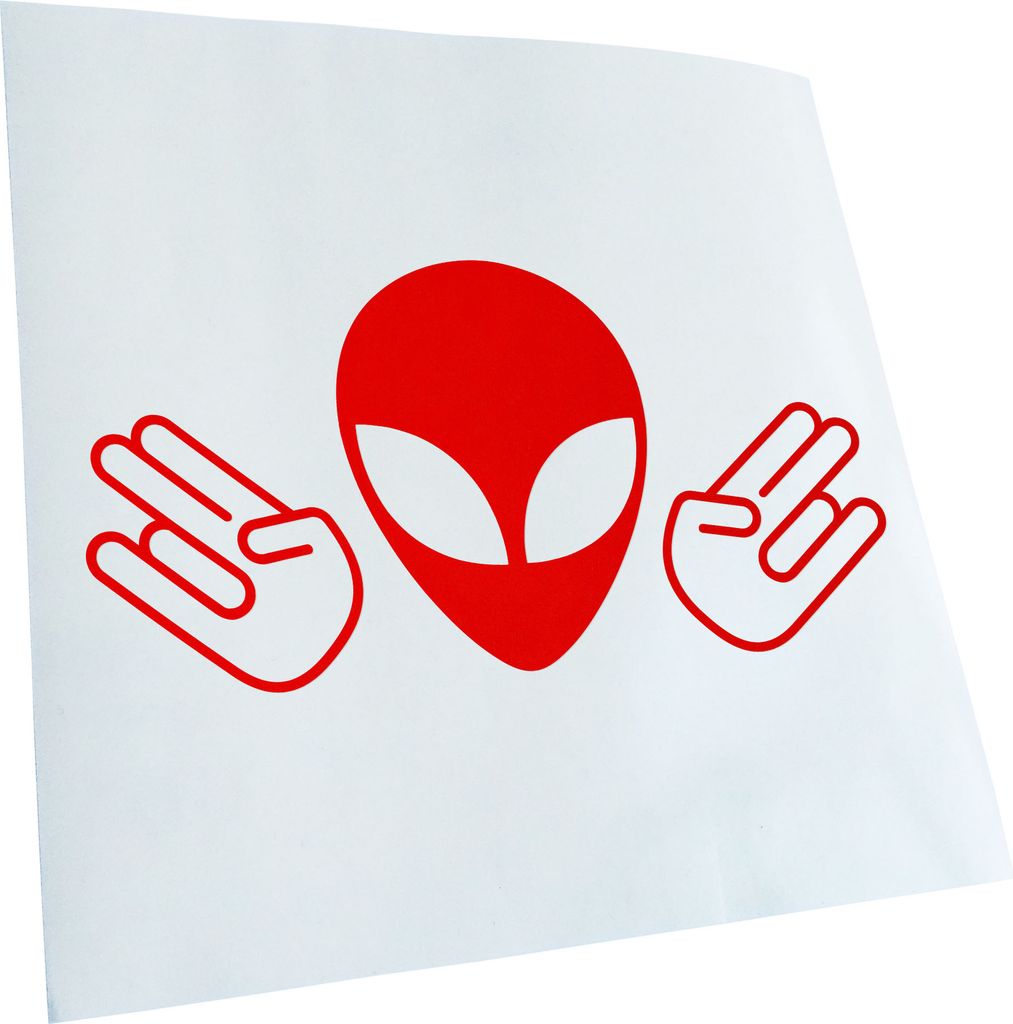 Kiwistar - Autoaufkleber - Alien Doppel Shocker - Heckscheibenaufkleber - Aufkleber für Auto Kfz Fahrrad, LKW, Truck Mofa