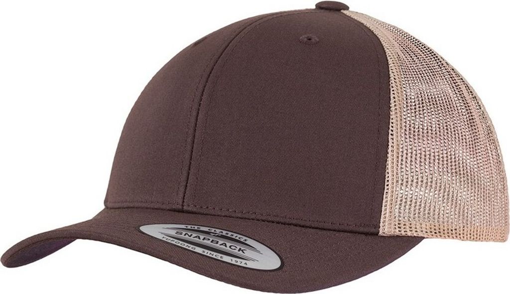 Flexfit - "Retro" Trucker Cap für Herren/Damen Uni RW8984 (Einheitsgröße) (Braun/Khaki)