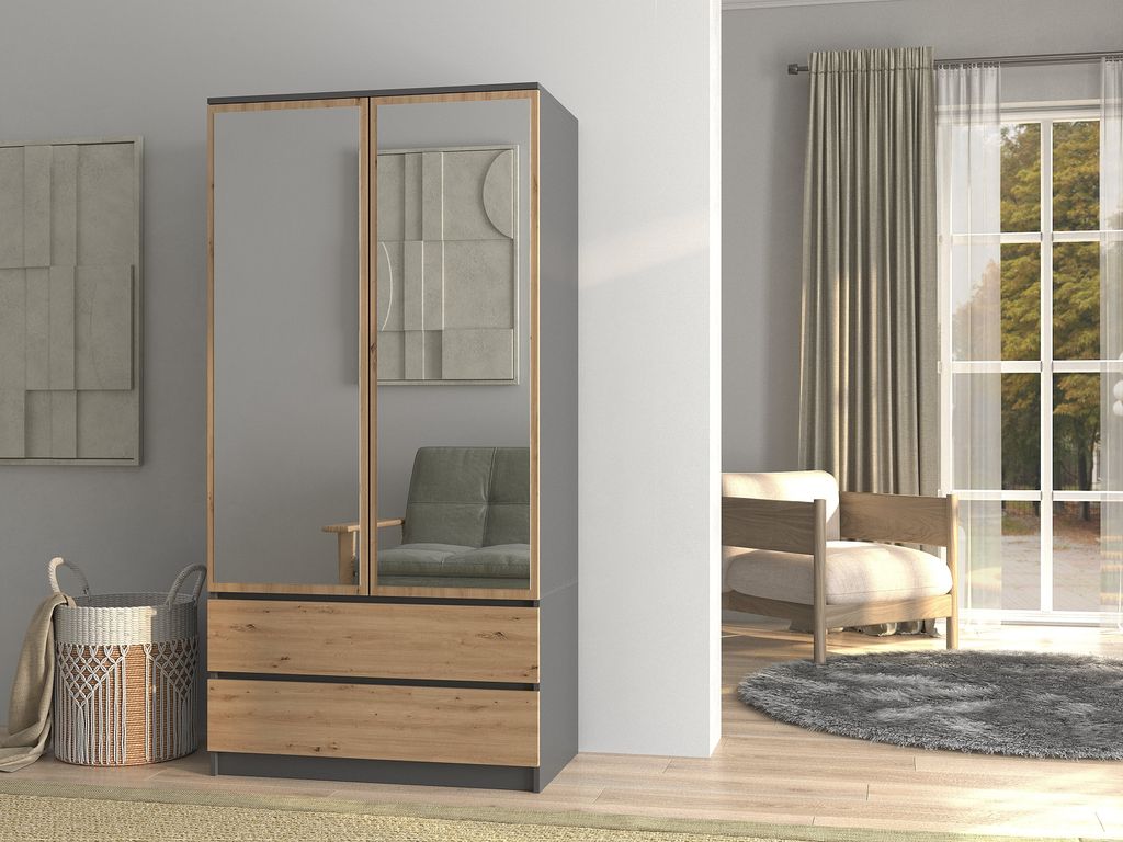 Topeshop SZAFA MALWA AN/AR L, Garderobe, 5 Regale, 2 Produktbild 5