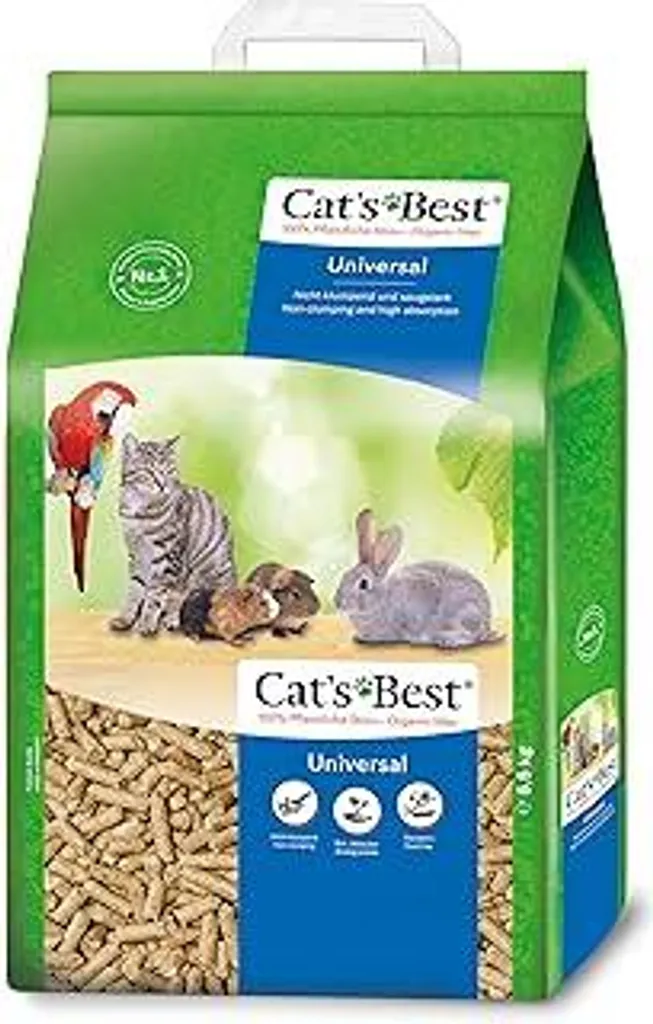 Cat's Best Universal, lettiera vegetale al 100% per piccoli animali, pellet non agglomeranti in fibra vegetale – per gatti e altri piccoli animali, 5,5 kg/10 l