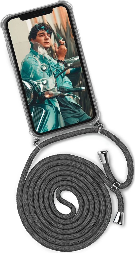 TWIST-Case + TWIST-Cord für iPhone 12 Pro, Farbe:Cool Elephant (Silber)