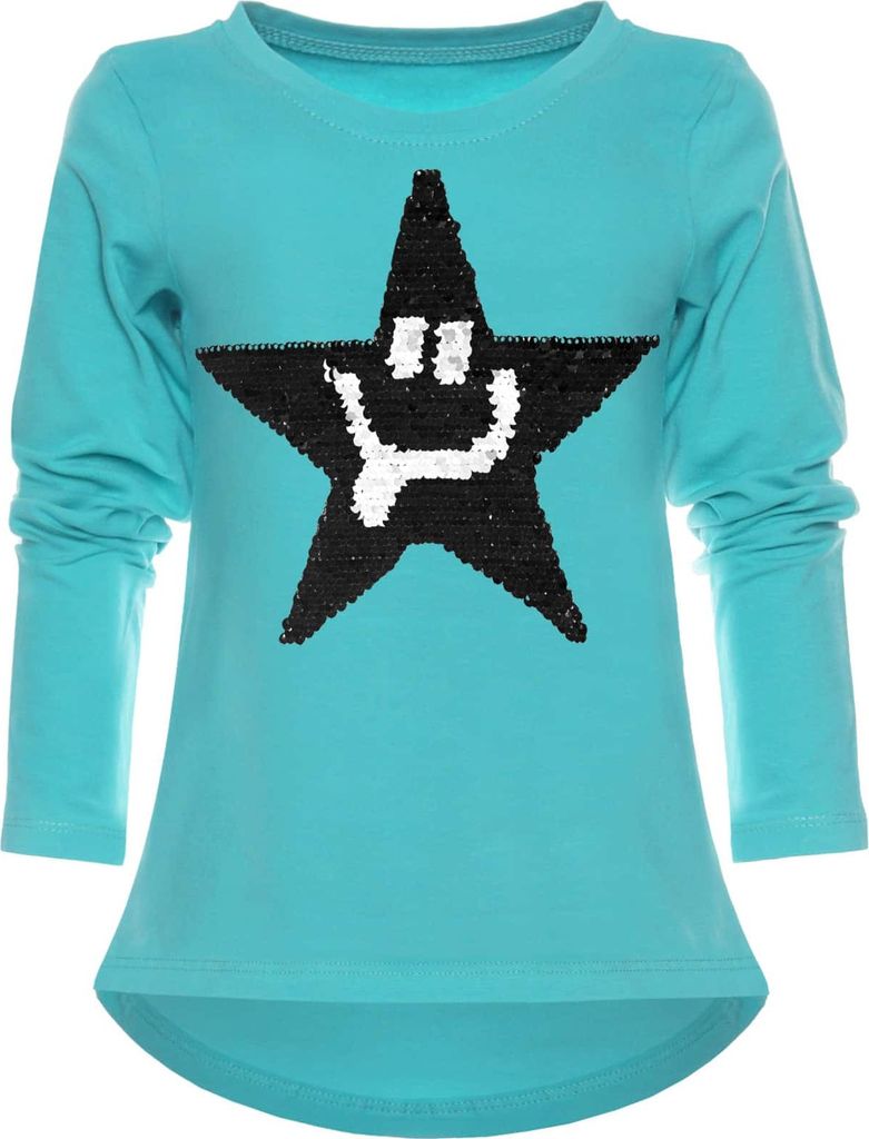 BEZLIT Mädchen Wende Pailletten Pullover mit süßem Motiv Grün 104