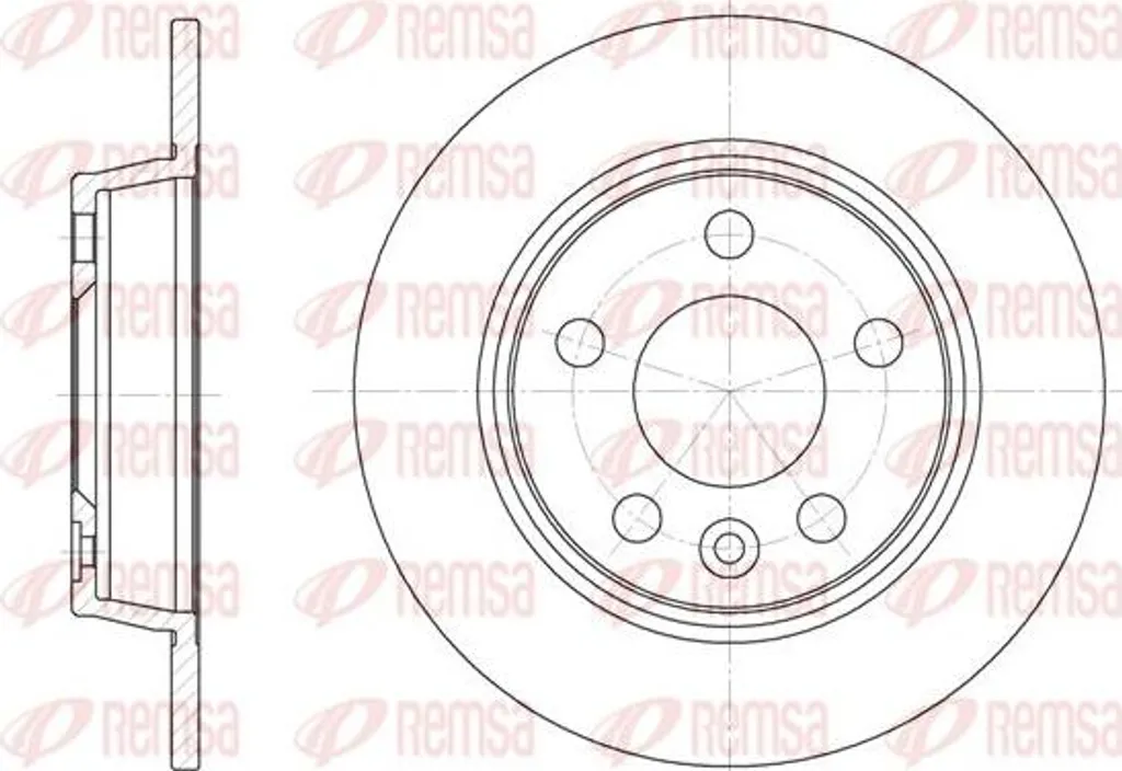 Disque de frein REMSA 6453.00 stop vibrations freinage Alhambra et Sharan