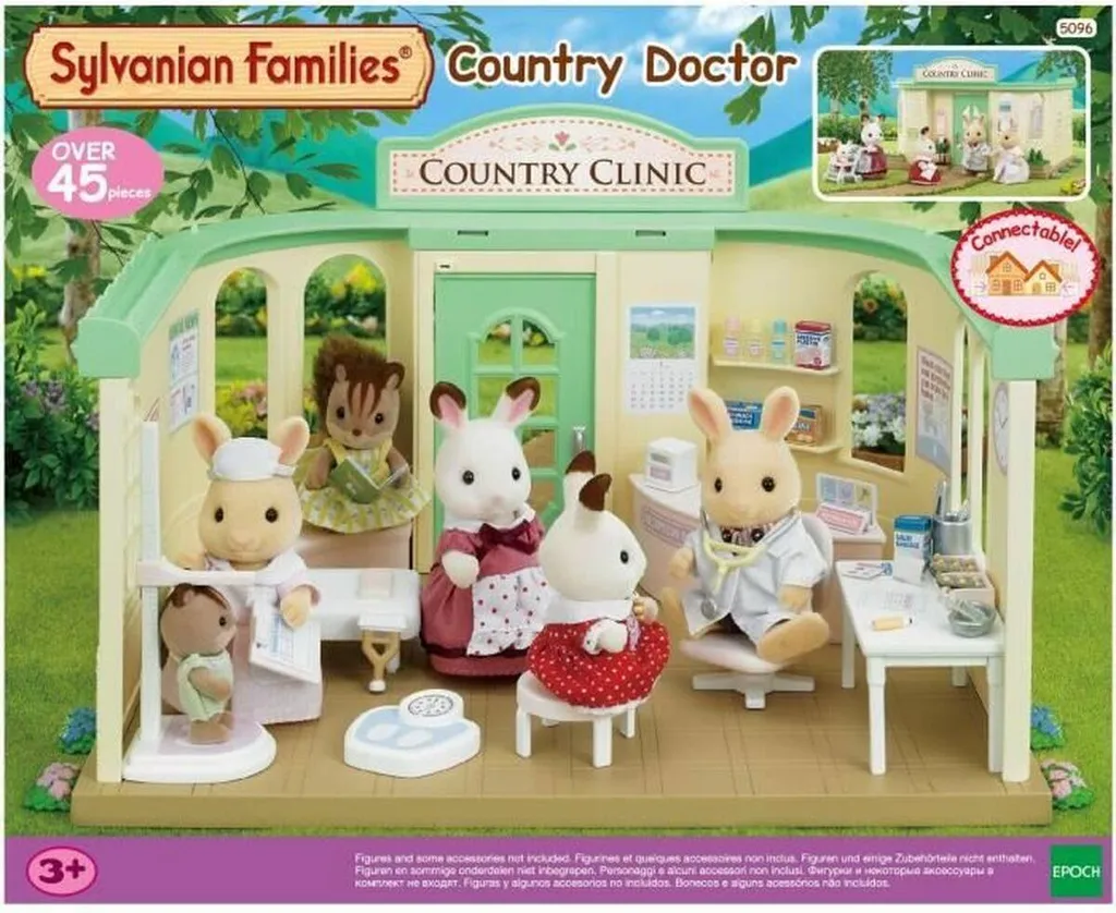 Cabinet Médical Sylvanian avec Mobilier de Soin et Accessoires de Docteur